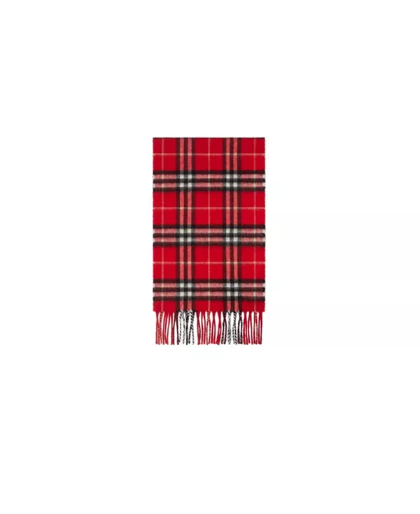 Универсальный клетчатый кашемировый шарф Burberry, красный — фото 2