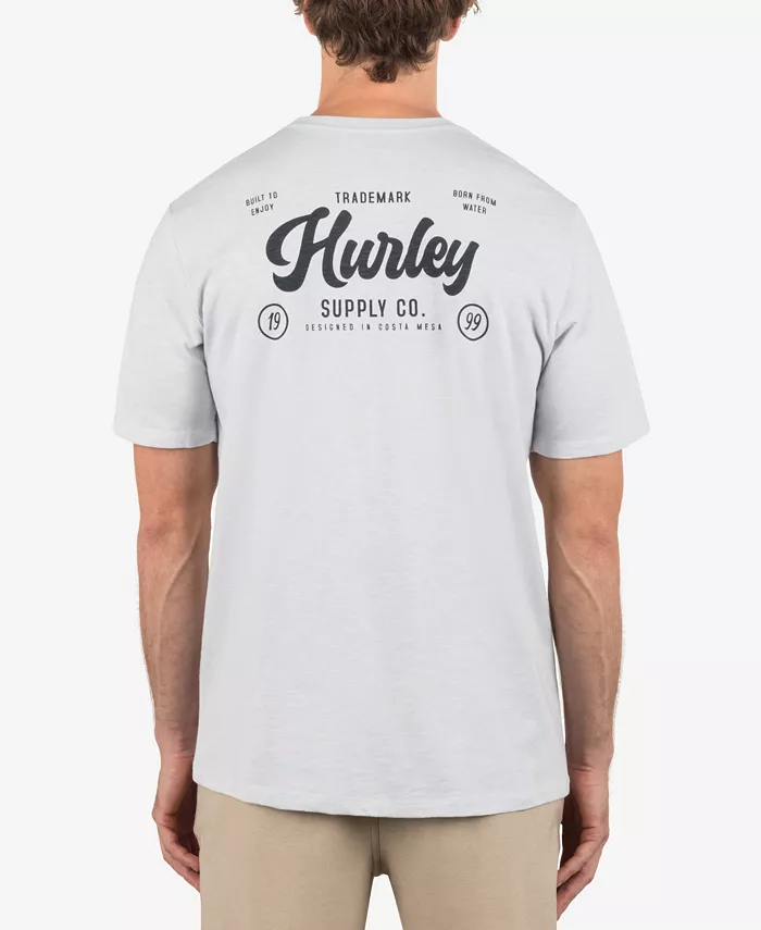 

Мужская футболка с коротким рукавом Raceway Slub Hurley, серебряный