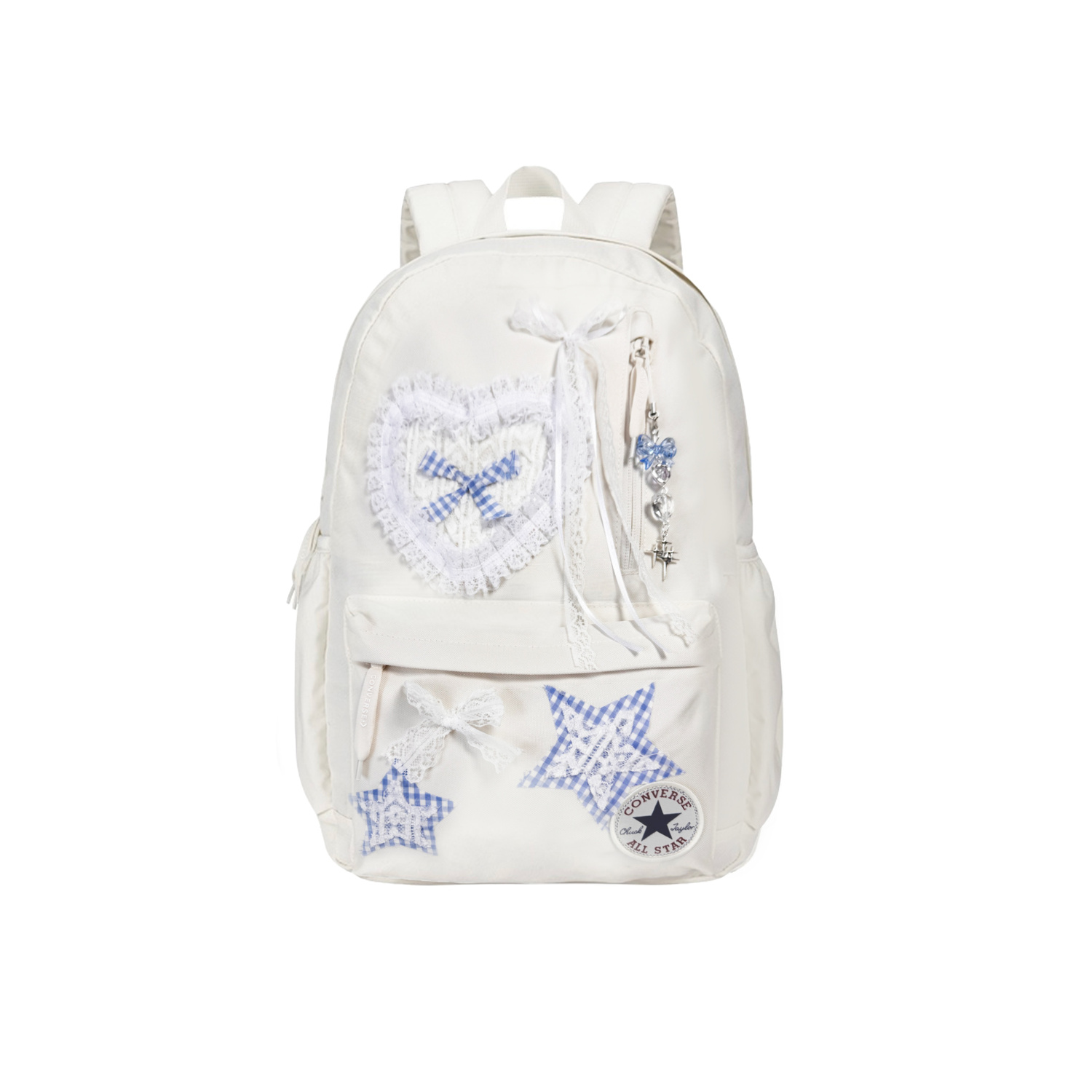 

Converse Полиэстеровый рюкзак среднего размера женский бело-розовый, Dream Blue Phantom Pen