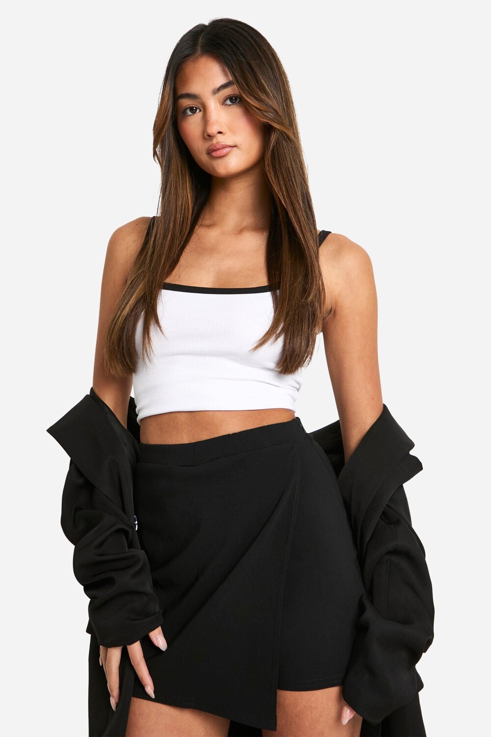 

Юбка асимметричная Boohoo, черный