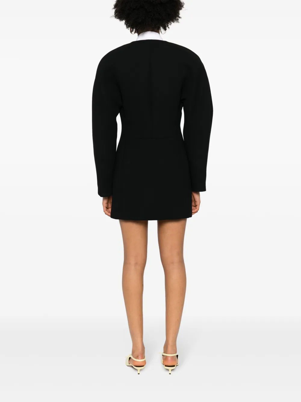Платье мини La Oval Robe JACQUEMUS, черный — фото 4