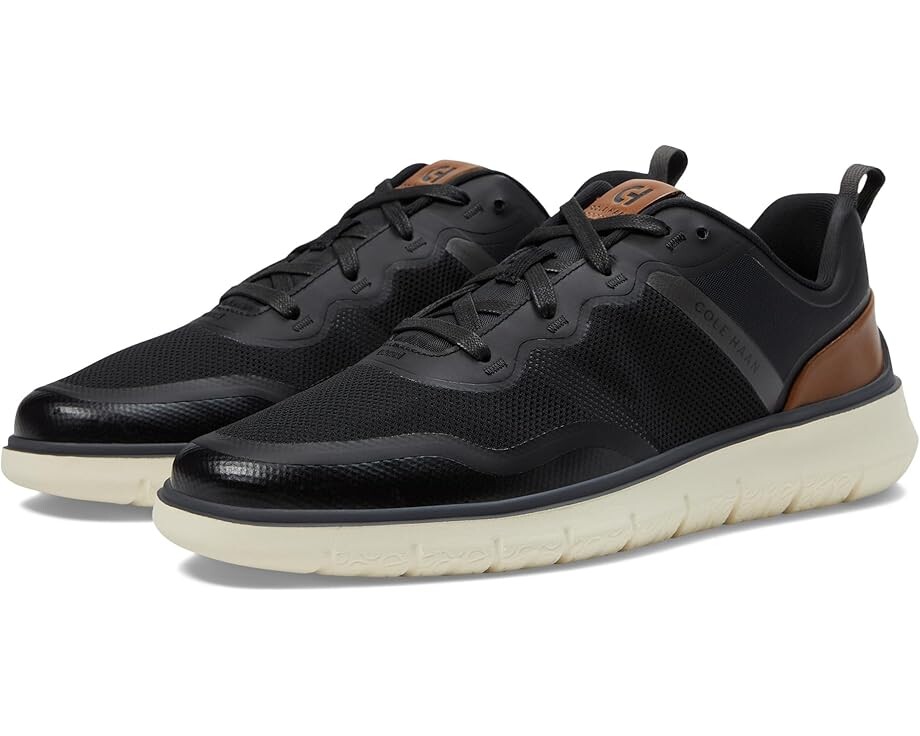 

Кроссовки Cole Haan Generation Zerogrand Textured Sneakers, цвет Black/British Tan/Ivory, Черный, Кроссовки Cole Haan Generation Zerogrand Textured Sneakers, цвет Black/British Tan/Ivory