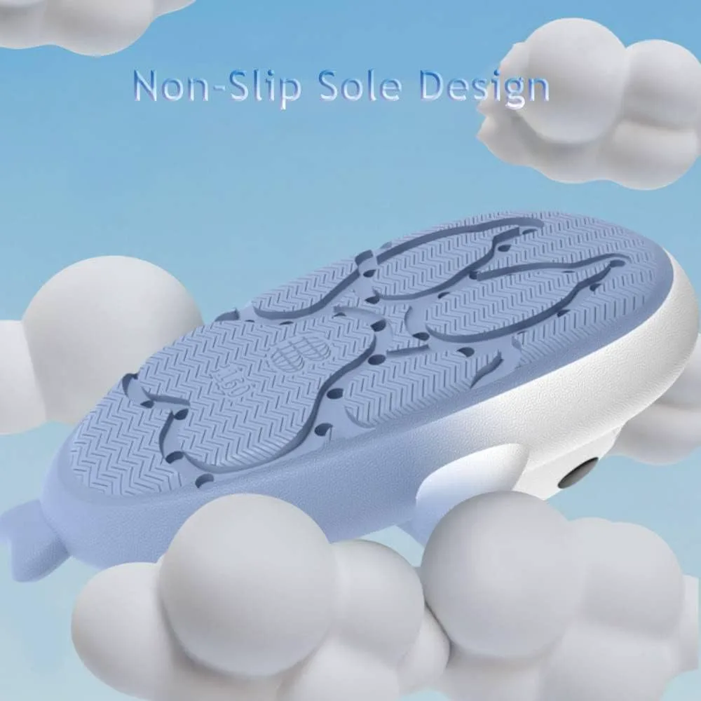 Тапочки для детей Zureto Shark, Тапочки для детей Cloudy Shark, Милые мультяшные детские тапочки Акула, серый черный — фото 4