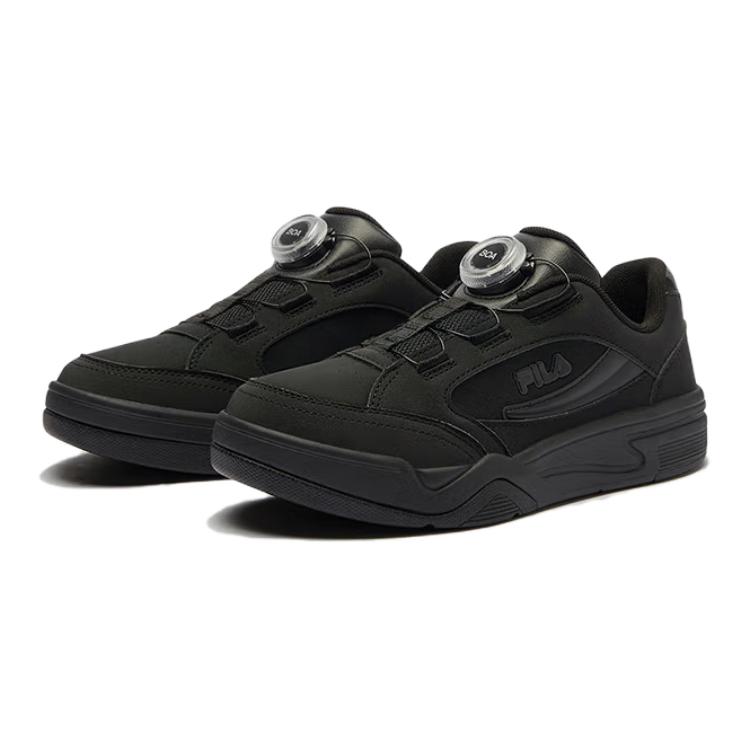 FILA KIDS Скользостойкие износостойкие низкие детские повседневные туфли black kids' — фото 4