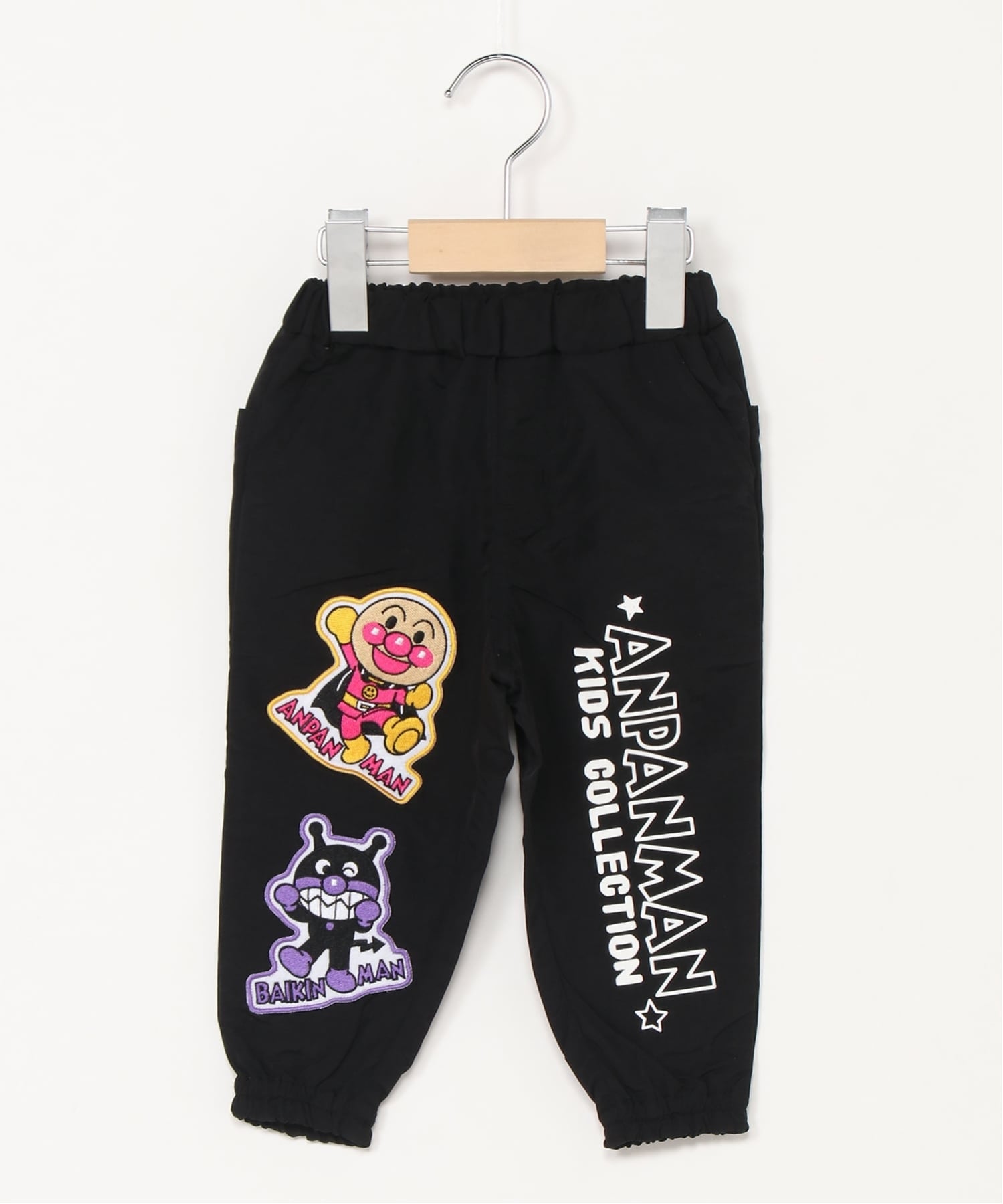 Детская коллекция Anpanman / (K) Брюки Anpanman Baikinman с нашивками Anpanman Kids Collection, black