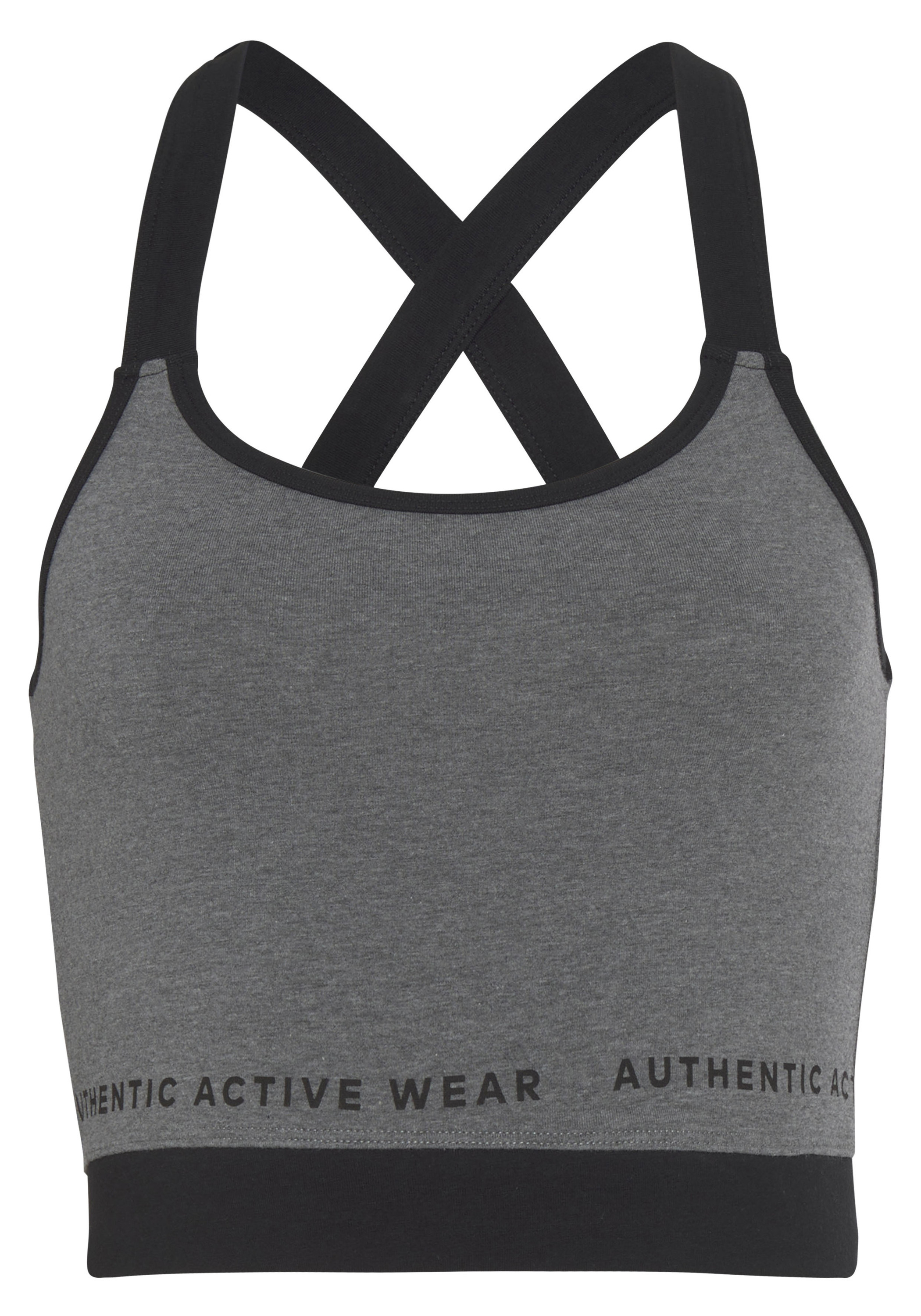 

Топ Vivance Active Crop, цвет grau melange