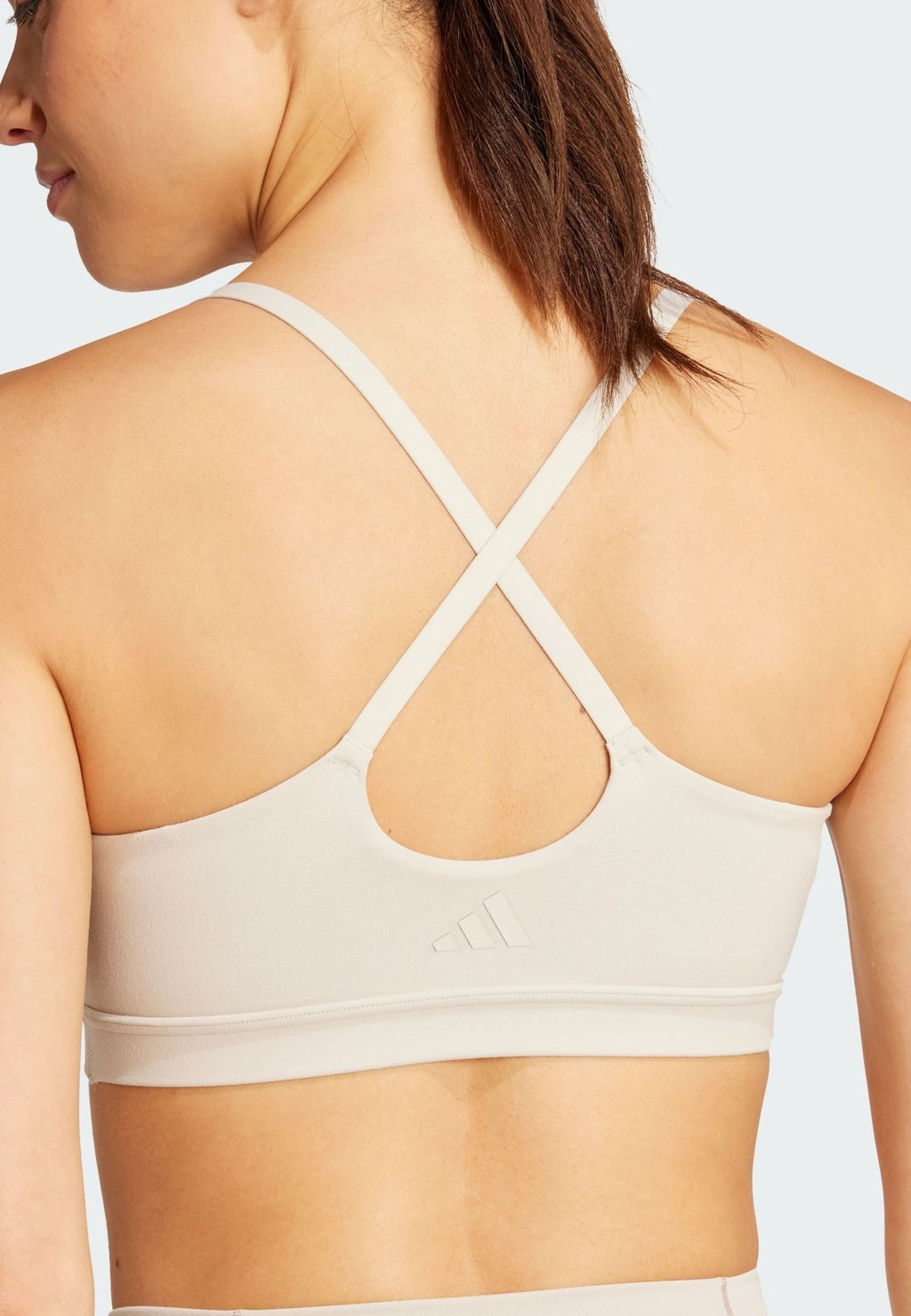Спортивный бюстгальтер с легкой поддержкой ALL ME LS Adidas Performance, бежевый — фото 3