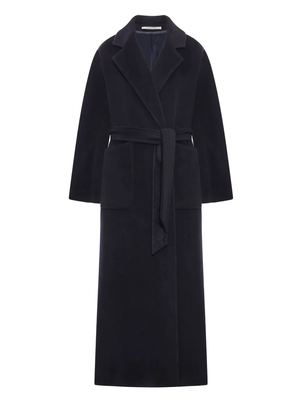 

Пальто из шерсти с поясом Tagliatore, синий