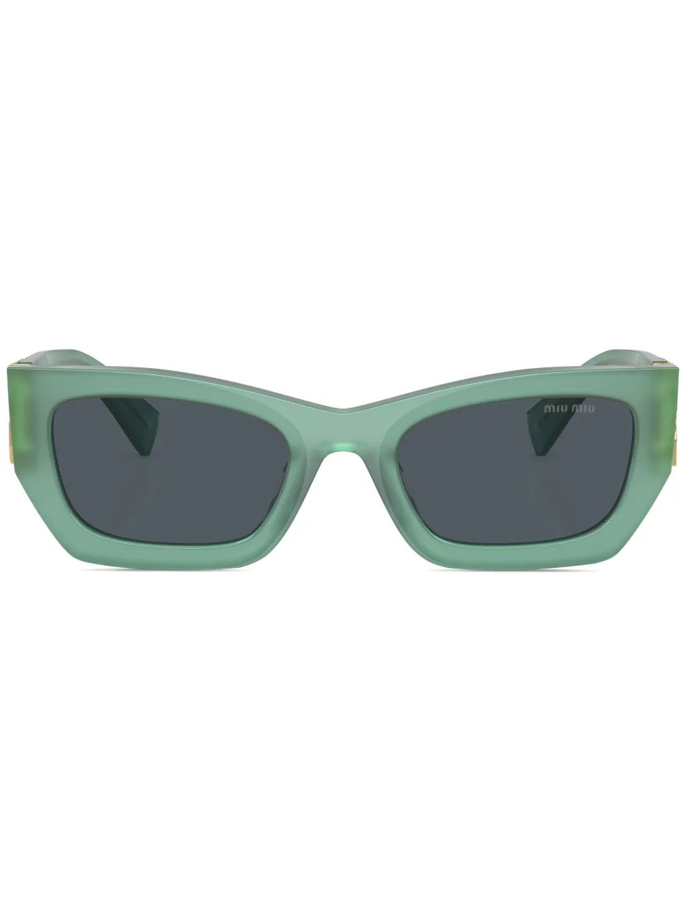 

Солнцезащитные очки в прямоугольной оправе с логотипом Miu Miu Eyewear, зеленый