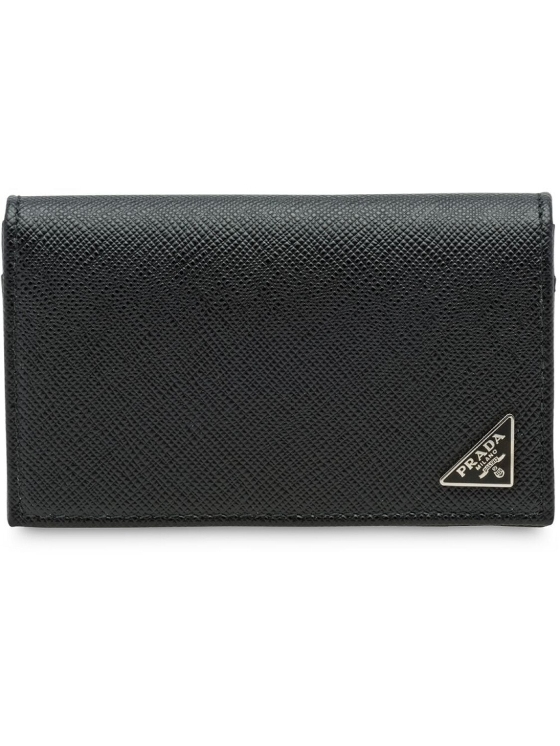 

Prada футляр для карт из кожи Saffiano, черный