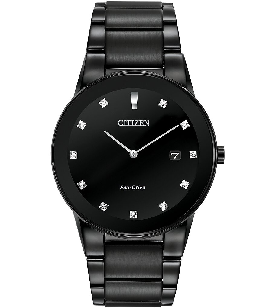 

Мужские часы Citizen Axiom с двумя стрелками, черный браслет из нержавеющей стали, черный