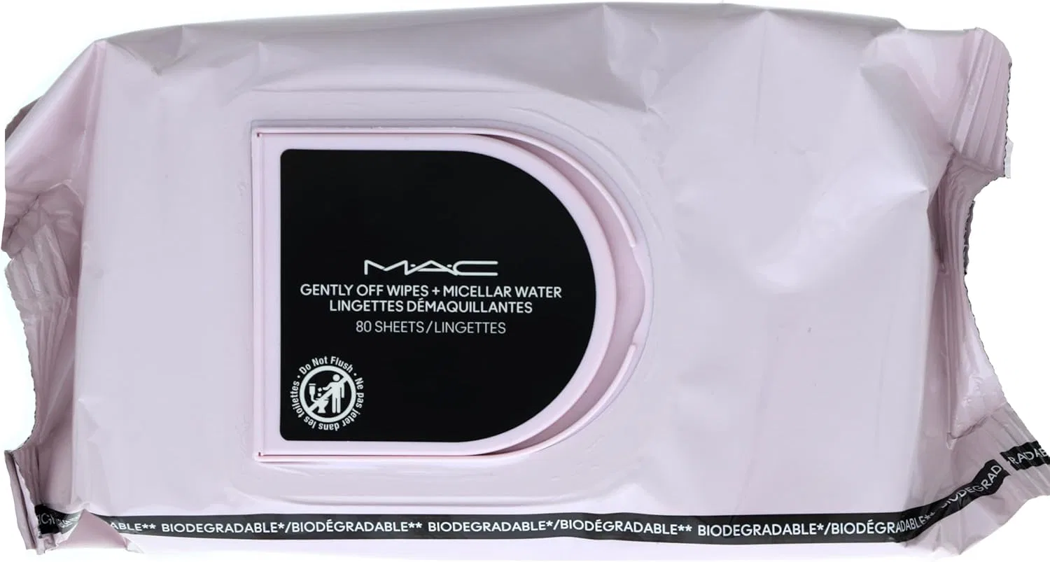 Салфетки для снятия макияжа MAC Gently Off Wipes + Micellar Water, 45 шт