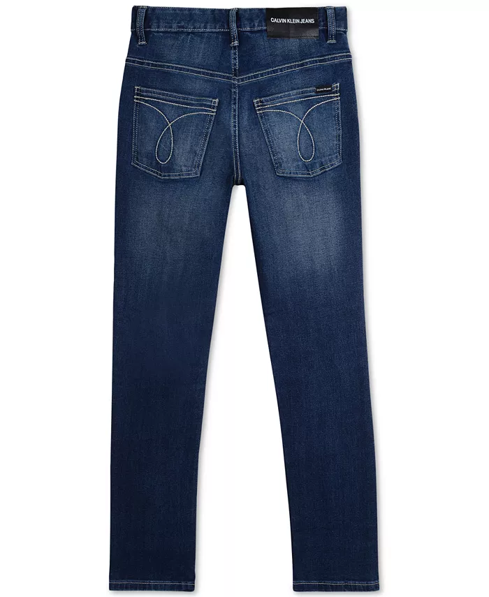 Джинсы Big Boys Slim-Fit Denim с пятью карманами Calvin Klein, синий — фото 2