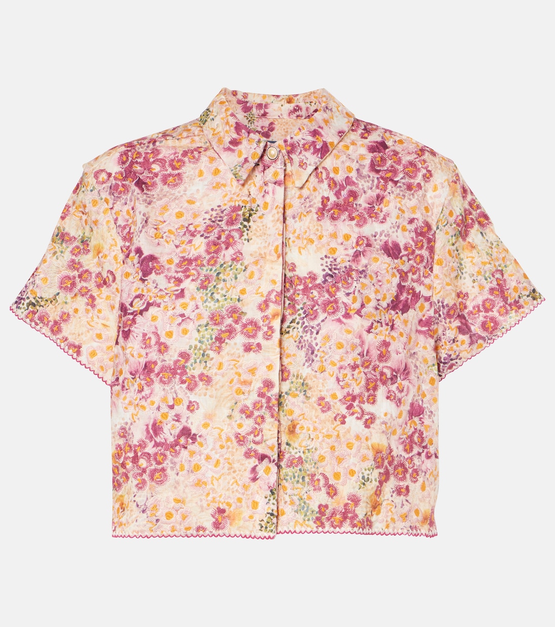 

Укороченная льняная рубашка Virtuosa Florecer Agua by Agua Bendita, Florecer