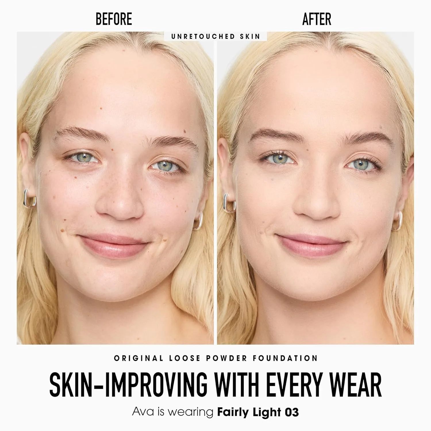 bareMinerals Original Get Started Kit, набор макияжа из 3 предметов: полноразмерная минеральная рассыпчатая тональная основа SPF 15, дорожная кисть Beautiful Finish и фиксирующая пудра Original Mineral Veil, AB Fairly Light — фото 2