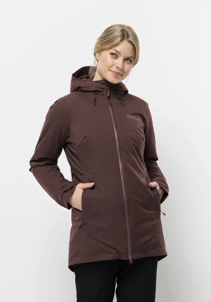 

Зимняя куртка Jack Wolfskin "STIRNBERG INS JKT W", с капюшоном, бордовый