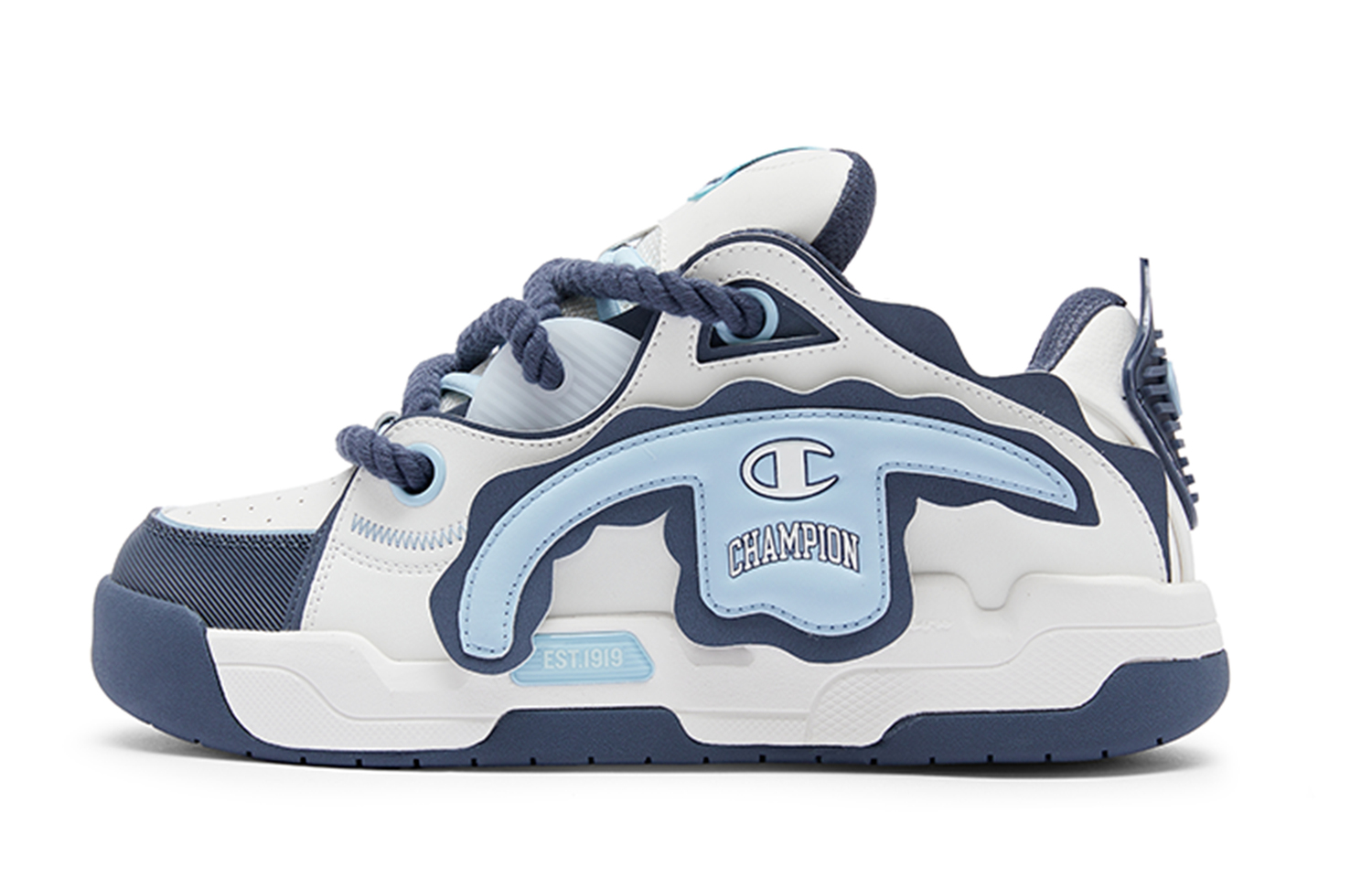 

TronSkateV1 Low Top Skateboard Shoes Мужские Молочный Белый/Ледниковый Синий Champion