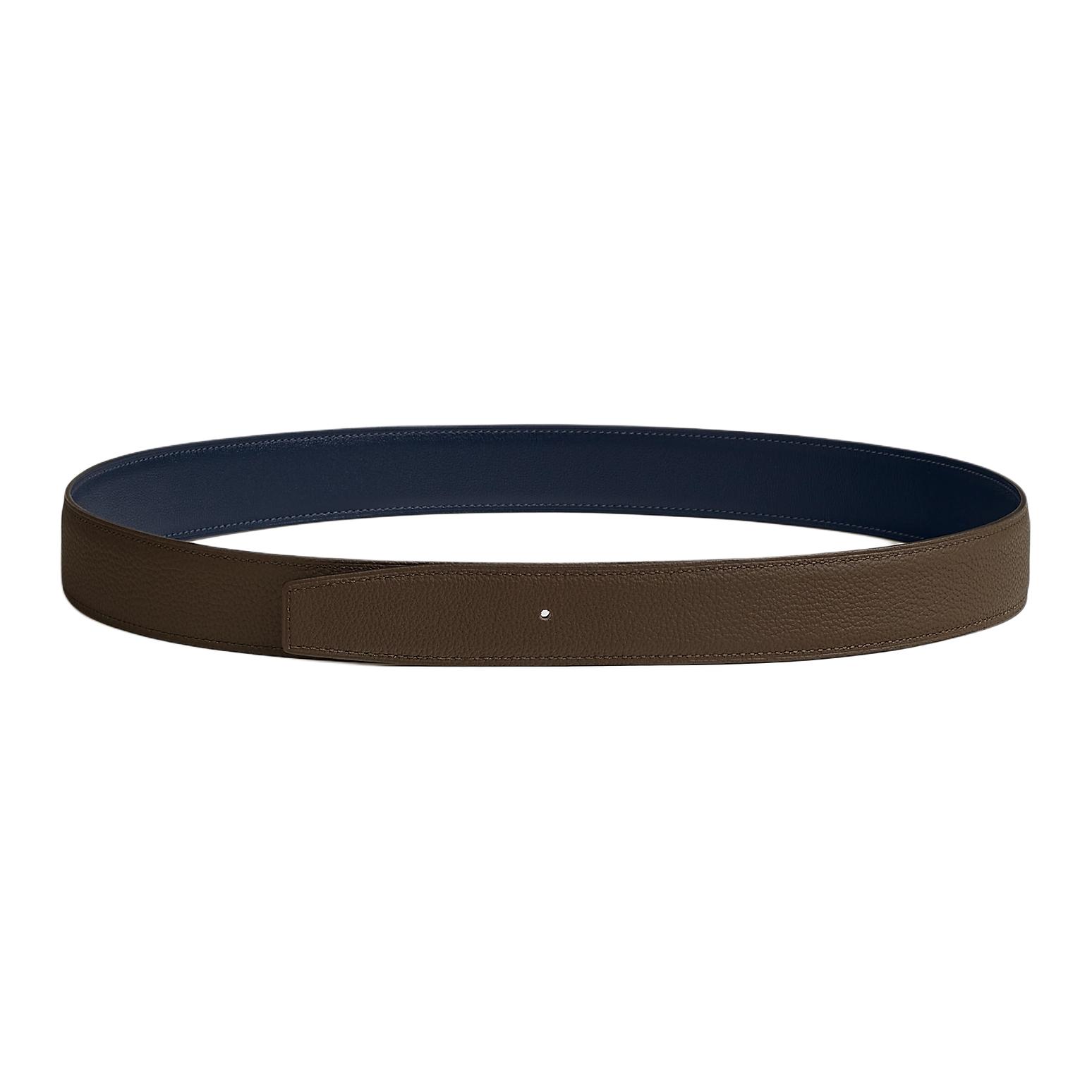 

HERMES Ремень из телячьей кожи Togo для женщин, коричневый, ширина 32 см