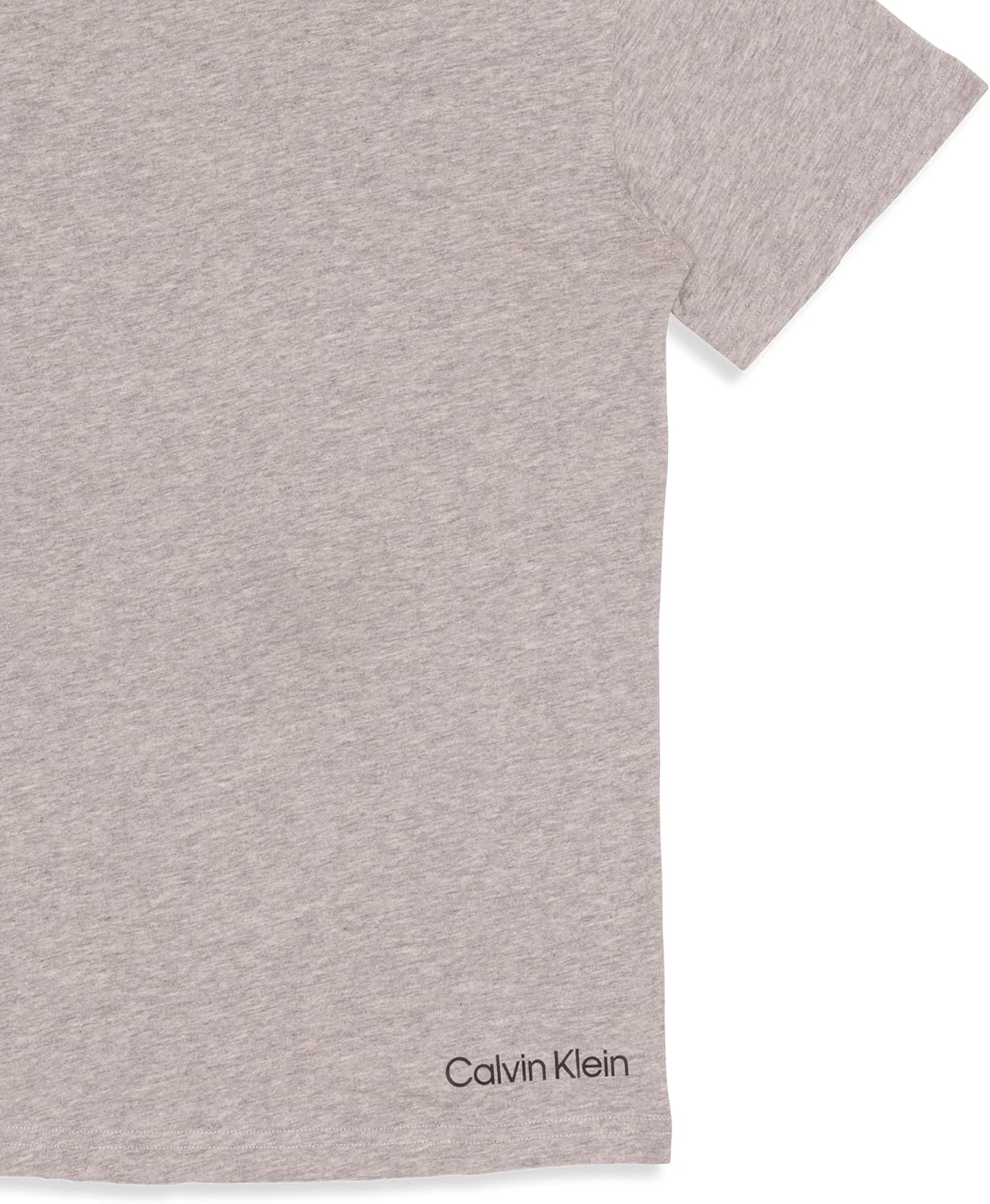 Футболки Calvin Klein Boys с коротким рукавом и круглым вырезом, хлопковые, упаковка 3 шт., White/Heather Gray/Black — фото 3