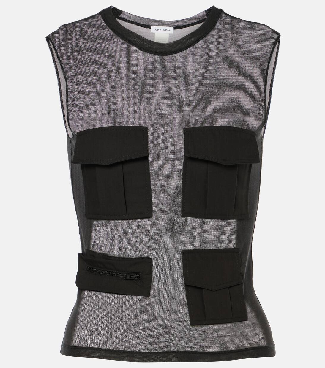 

Топ без бретелек Acne Studios, цвет anthracite grey