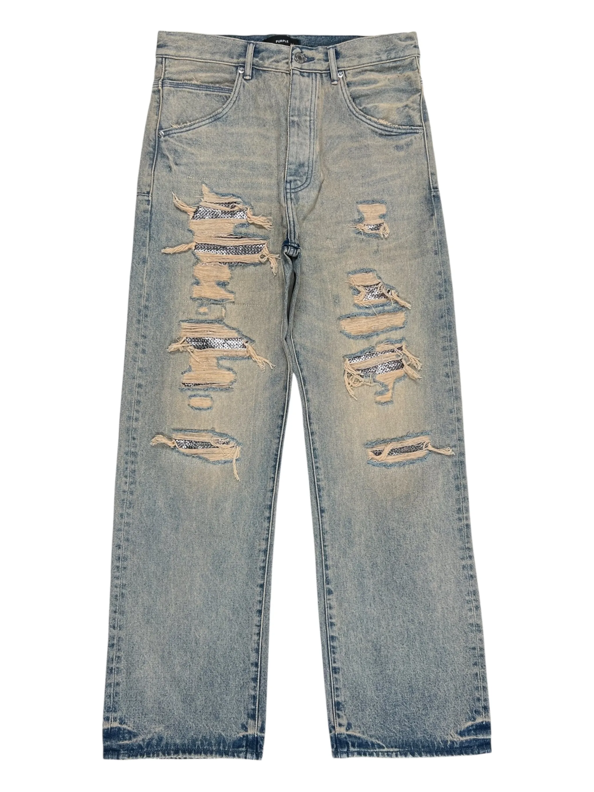 

Джинсы с петлями для ремня Purple Brand, синий