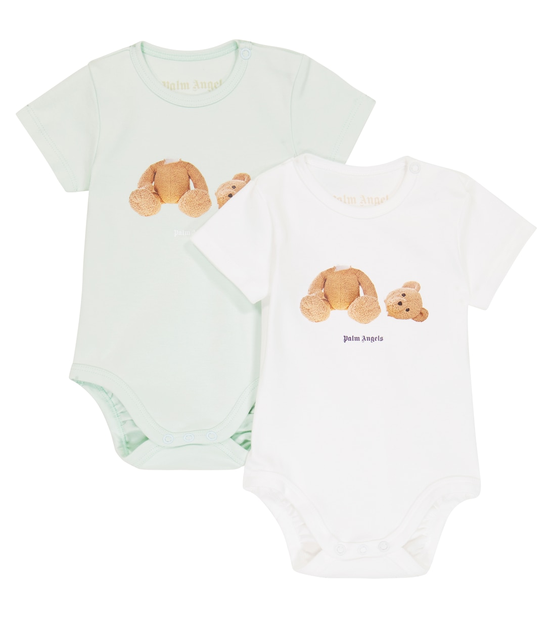 

Комплект из 2 хлопковых боди для малышей Медведь Palm Angels Kids, Multicolor Brwon