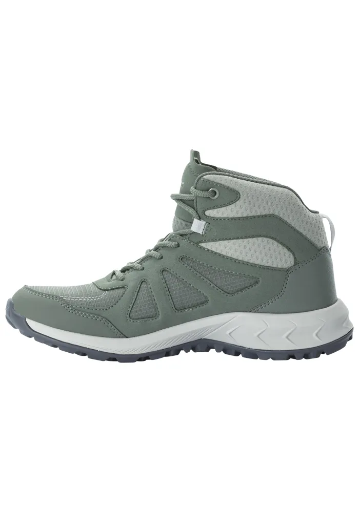 Кроссовки Jack Wolfskin "WOODLAND 2 TEXAPORE MID W", зеленый — фото 3