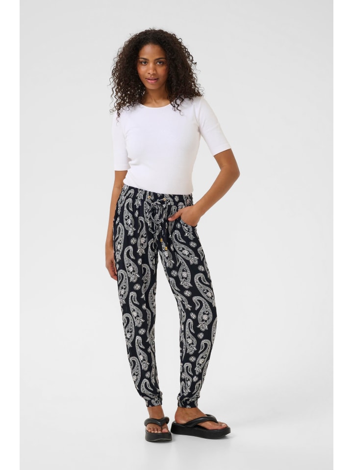 

Костюмные брюки Kaffe, цвет black/chalk paisley