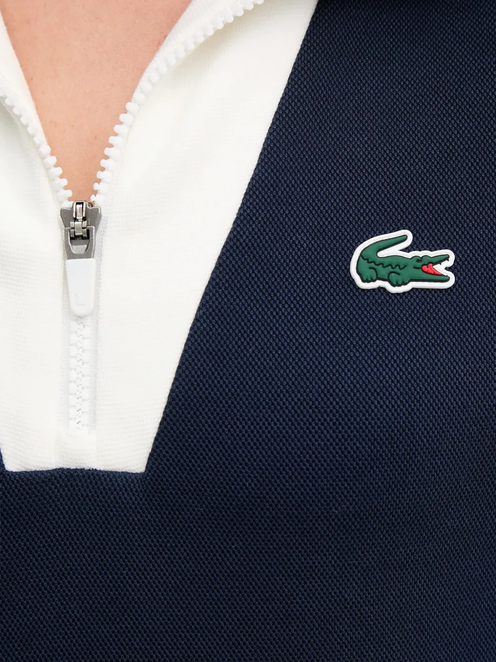 Свитшот Lacoste с четверной молнией, винтажный, синий — фото 4