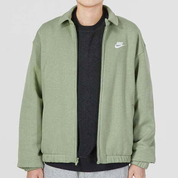 Куртка Nike Club Fleece Harrington Jacket 'Green', зеленый — фото 3