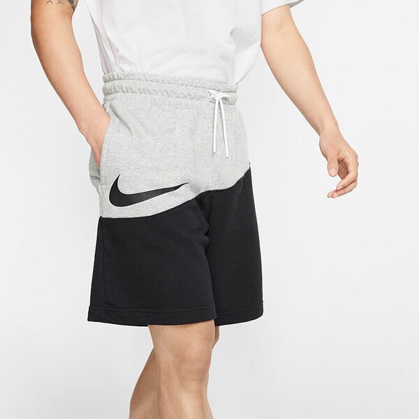 Шорты sportswear swoosh small colorblock sports shorts black gray blackgray Nike, черный — фото 3