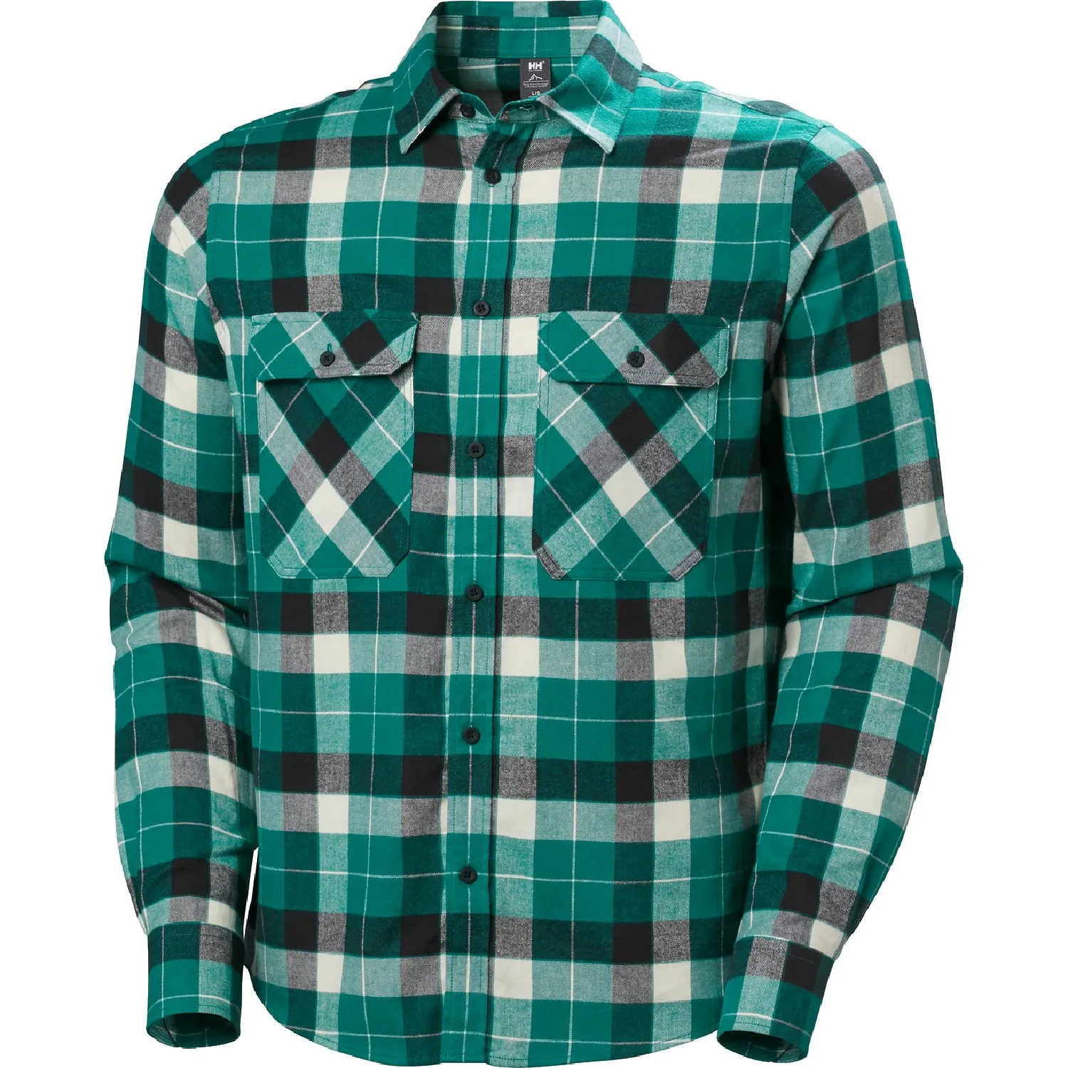 

Рубашка с длинным рукавом Lokka Flannel - Мужская Helly Hansen, Emerald Box Stripe Plaid