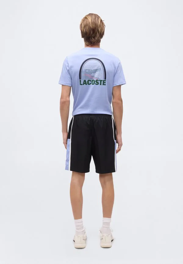 Теннисные короткие спортивные шорты Lacoste Sport, Black/Aphylla/White — фото 3
