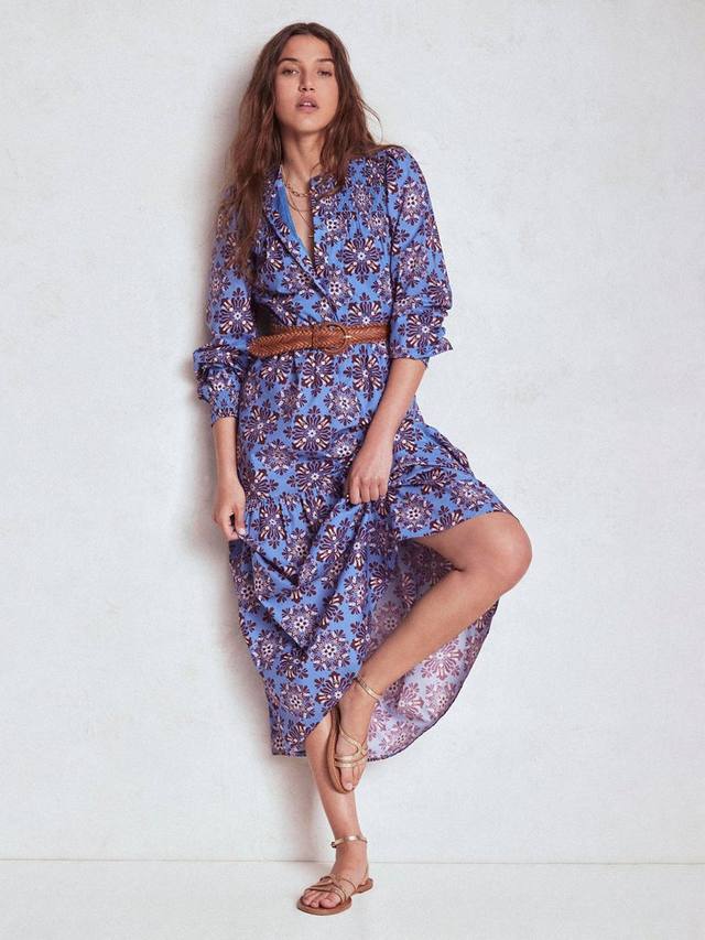 

Платье миди с цветочным принтом Cecily Boden, Blue/Multi