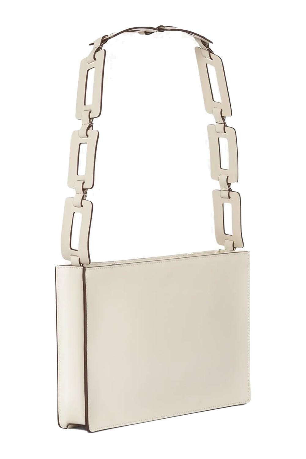 

STAUD Женская кожаная сумка через плечо Mina кремового цвета