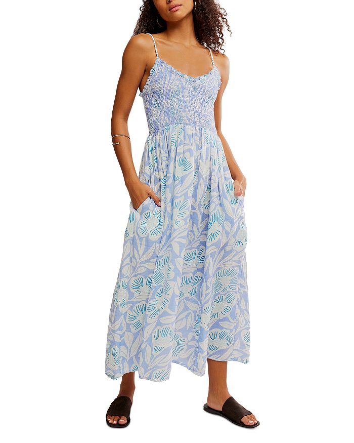 

Платье миди из хлопка Sweet Nothings Free People, синий