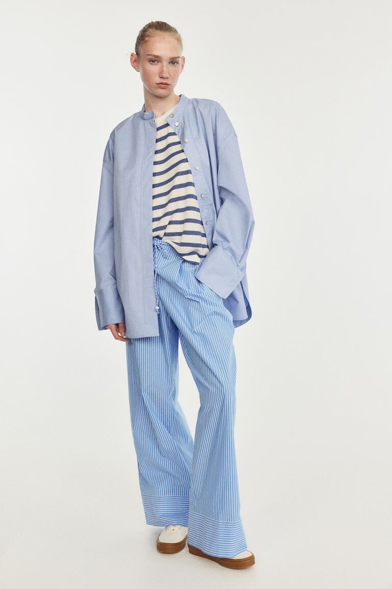 

Широкие брюки без застежки H&M, синий