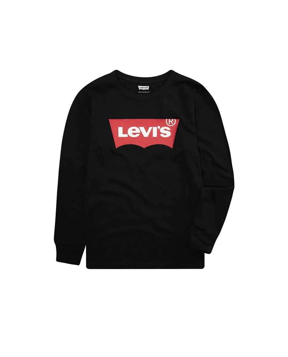 

Детская футболка с принтом спереди Levi's, черный