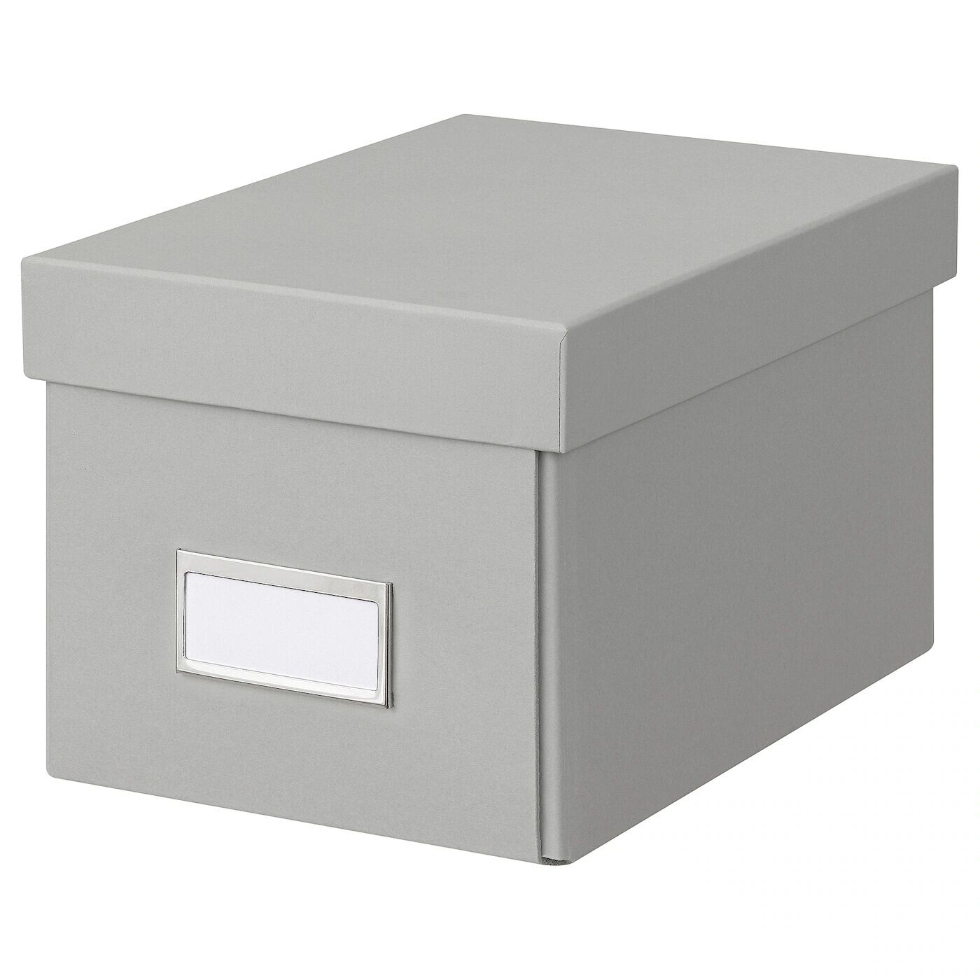 

Коробка с крышкой, светло-серая, 16х22х14 см, HOVKRATS IKEA