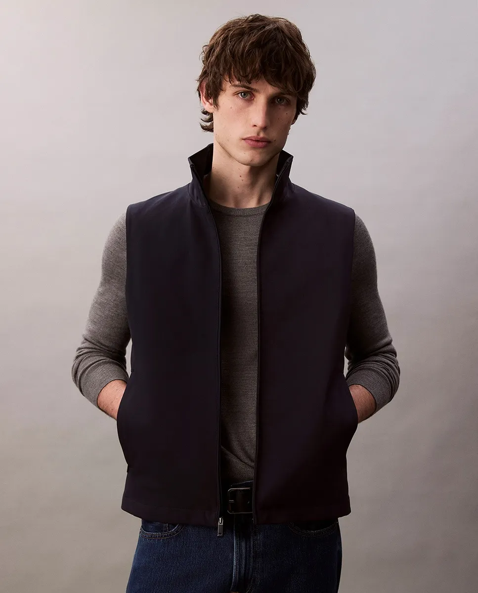 

Мужской технический жилет на молнии Calvin Klein, темно-синий