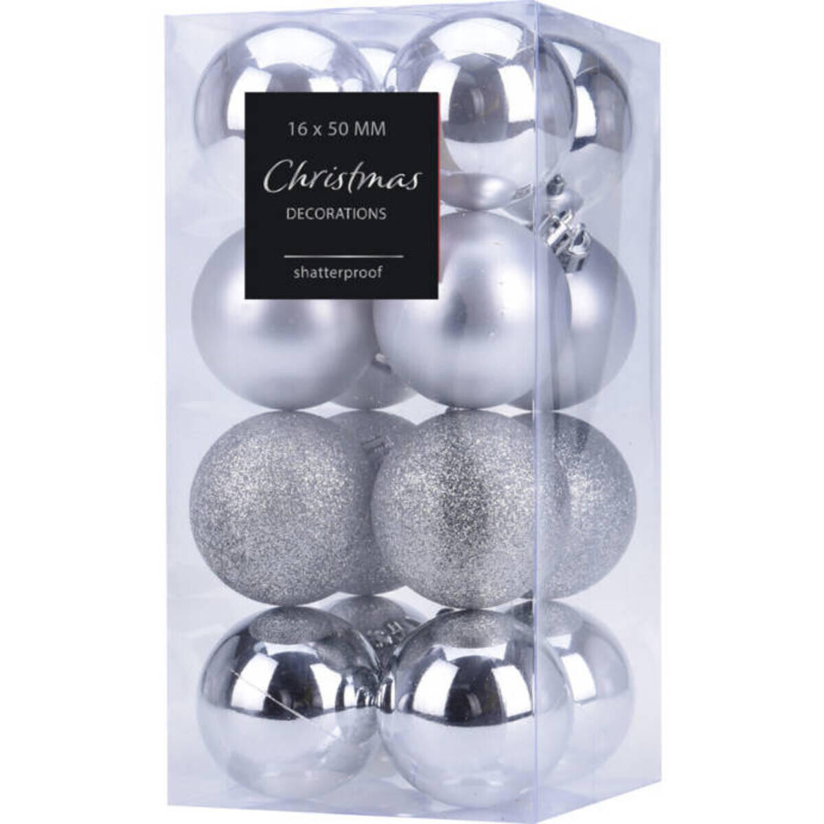 

Рождественские шары Home Styling Collection, 9,8x19,6x9,8 см, серебристый