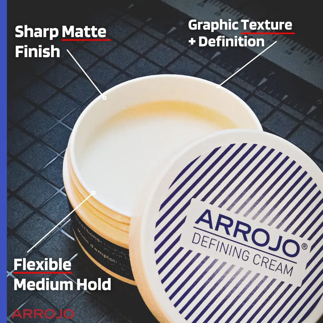 ARROJO Defining Hair Cream - крем для укладки, добавляющий текстуру и объем, с пчелиным воском и ланолином, для всех типов волос (50 г) — фото 4