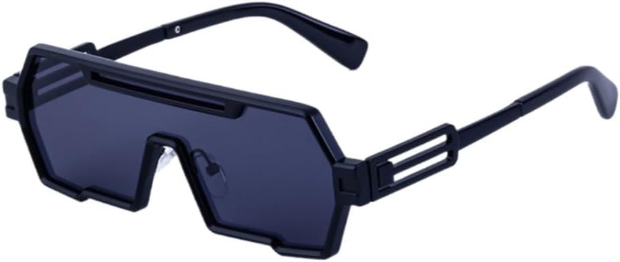 

Мужские солнцезащитные очки в стиле стимпанк, модные квадратные солнцезащитные очки из металла, цельные солнцезащитные очки в стиле панк, модные прямоугольные очки WNCKSQ, C1blackgray