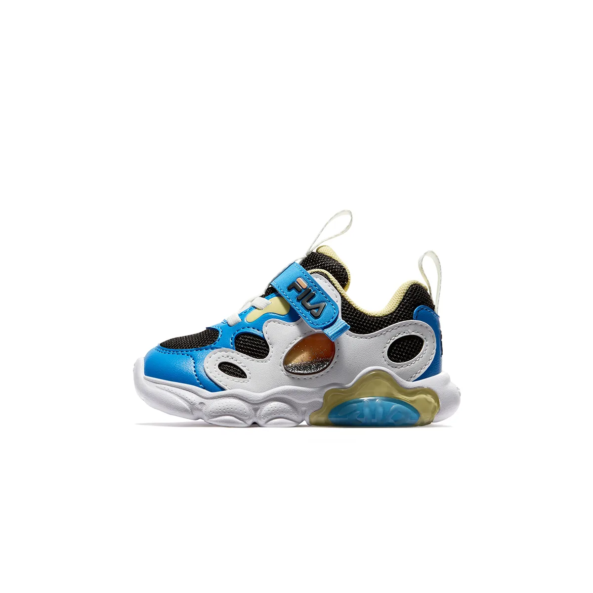 Кроссовки низкие для малышей из искусственной кожи и текстиля Heritage FHT FILA KIDS, Black/Celestial Blue