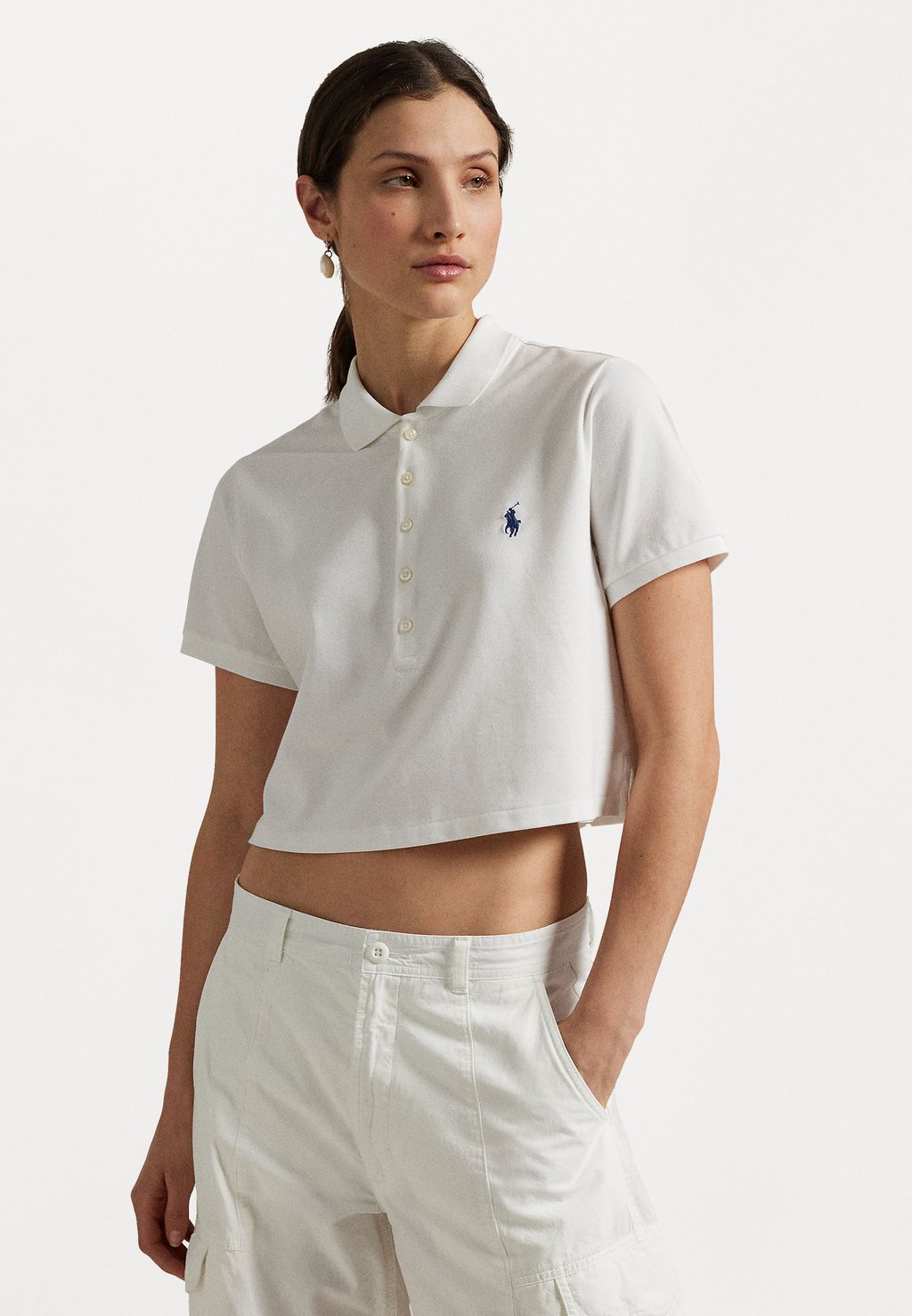 

Рубашка поло STRETCH MESH POLO Polo Ralph Lauren, белый