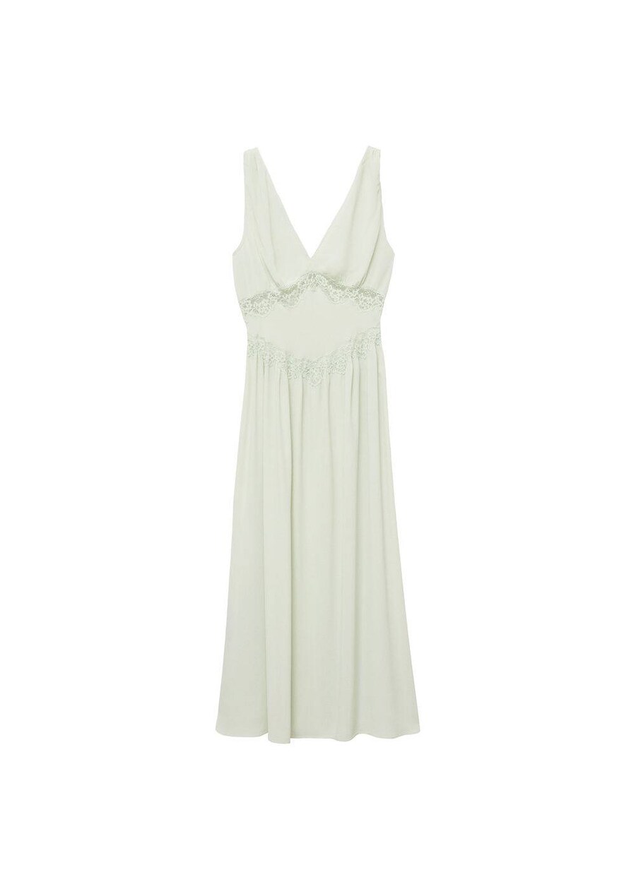 

Макси платье MANGO Greta, Grass green