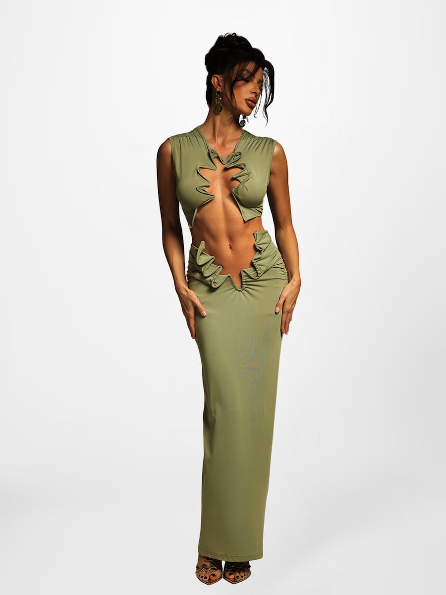 

Платье Mew Mews Taralynn, оливковый