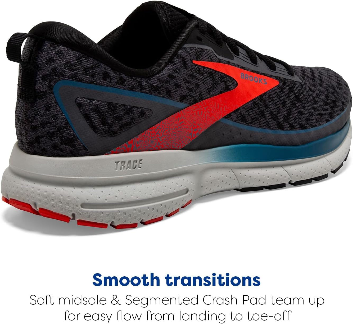 Мужские нейтральные беговые кроссовки Brooks Trace 3, красный/синий — фото 3