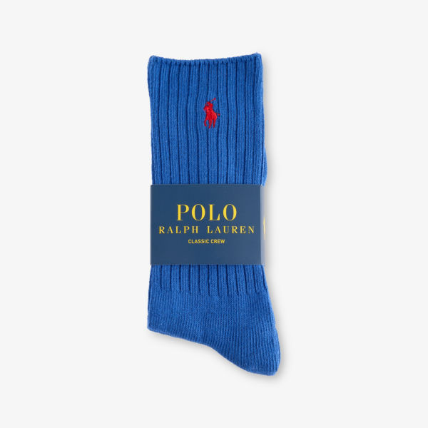 

Носки Polo Ralph Lauren с вышитым логотипом из эластичного хлопка, синий