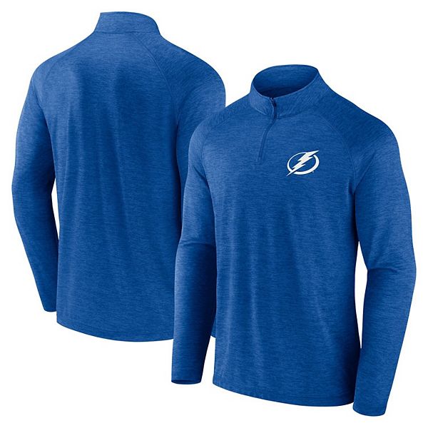 

Мужская синяя толстовка Tampa Bay Lightning Head-to-Head Raglan с молнией на четверть Unbranded